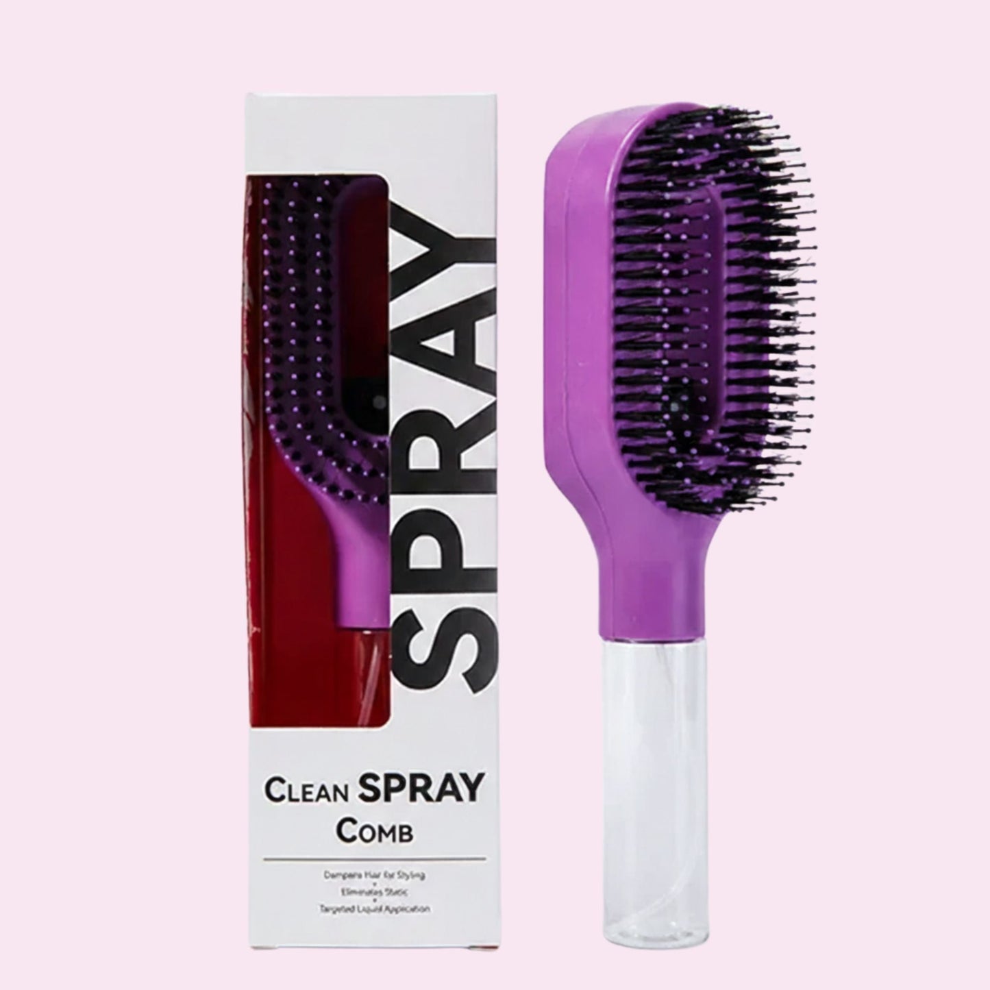 Cepillo desenredante 2 en 1 con pulverizador